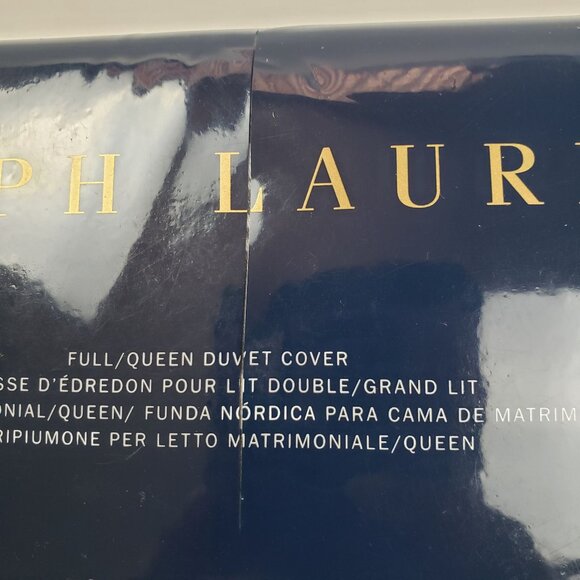 Ralph Lauren Home Avery Full/Queen Duvet Cover Grey Floral Chrysanthemum Heather - Picture 8 of 16